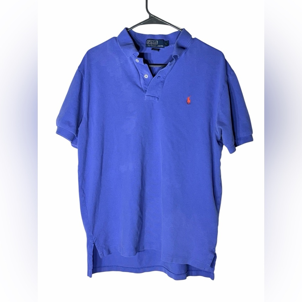 Polo by Ralph Lauren Men's Shirt in Vibrant Blue Large